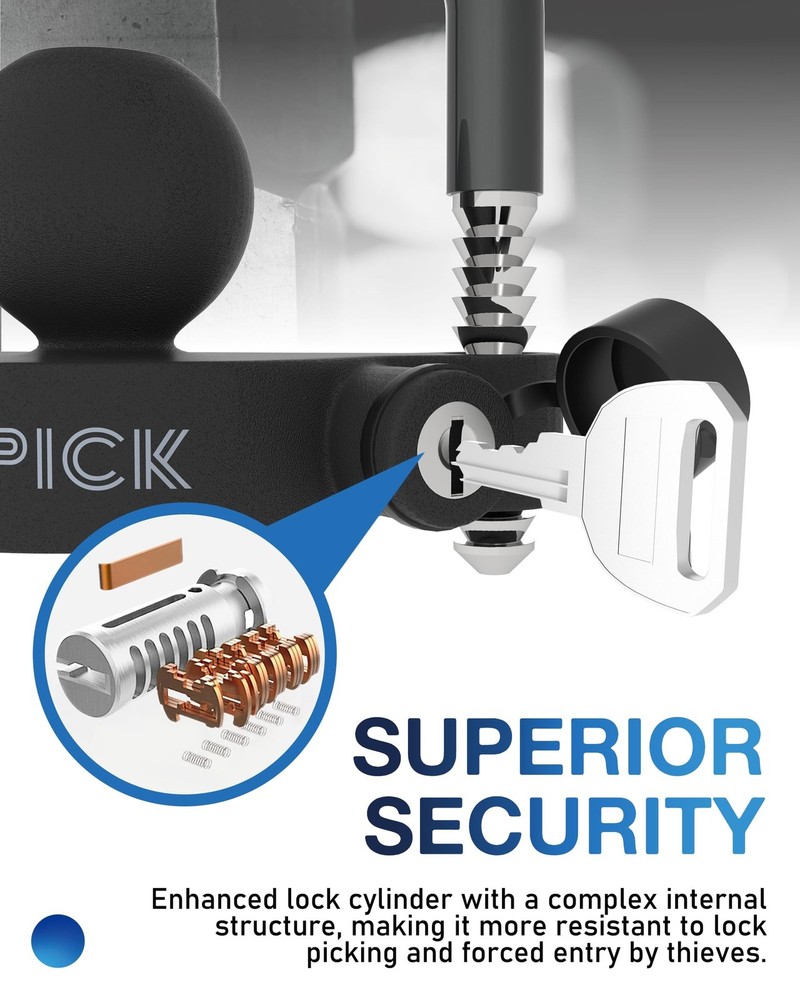 TOPICK Keyed Alike Trailer Coupler Lock Set, Trailer Lock Kit Include Univers...