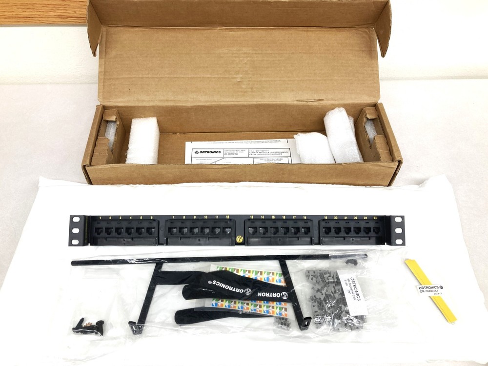 NOB - Ortronics OR-PHA6AU24 Clarity Cat6a Angled Patch Panel, 24 Port