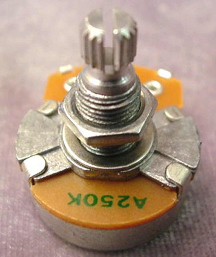 A250k QUARTER SIZE ELECTRIC GUITAR CONTROL POT