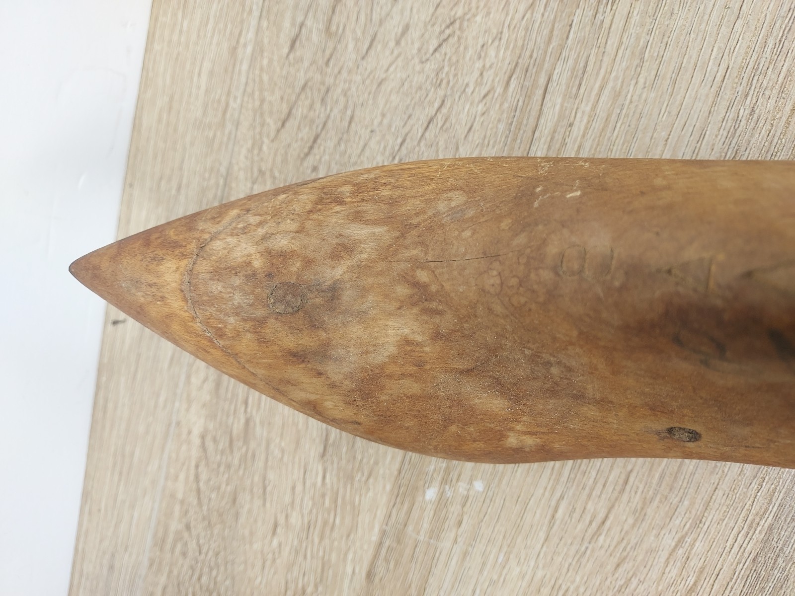 Antique McNichol Taylor Wood Cobbler Repair Shoe Last Form Katey 8AA Pointy Toe