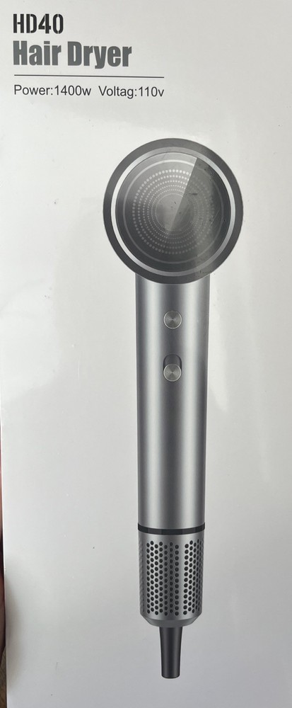 HD 40 Professional Ionic Hair Dryer, High Speed, with Diffuser, 1400W. SEALED