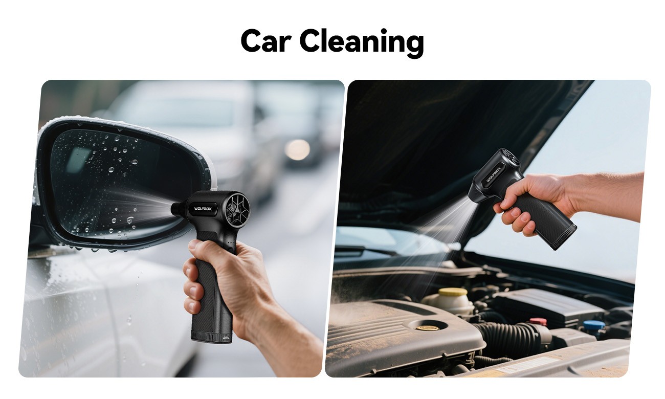 WOLFBOX Handheld DF200 Electric Air Duster w/ Removable Battery Mini Blower NEW