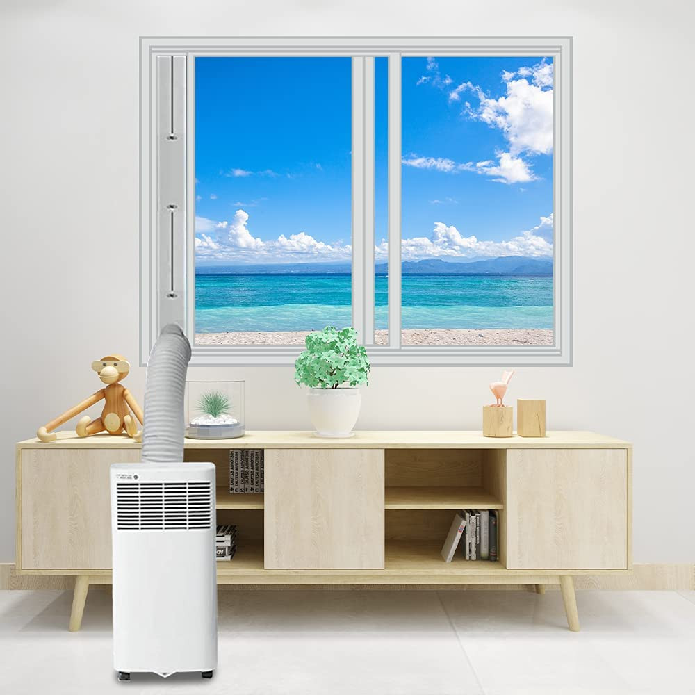 Portable Air Conditioner Window Kit, Adjustable Vertical/Horizontal Sliding Wind