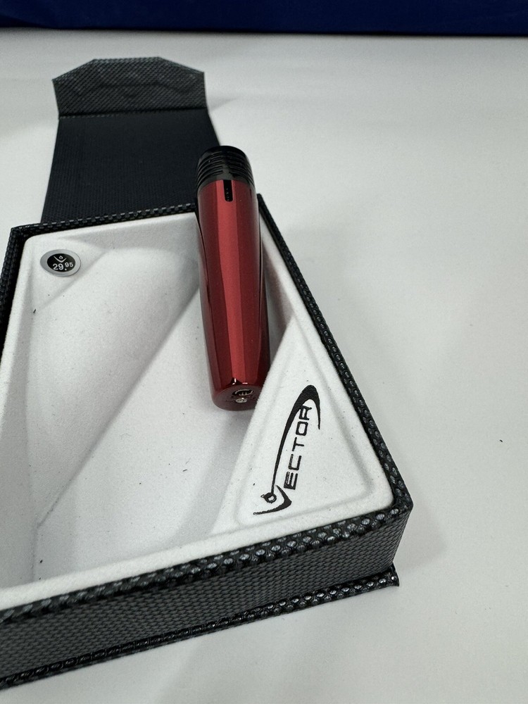 Vector Coup - Single Jet Flame Torch Lighter - Red and Black - New