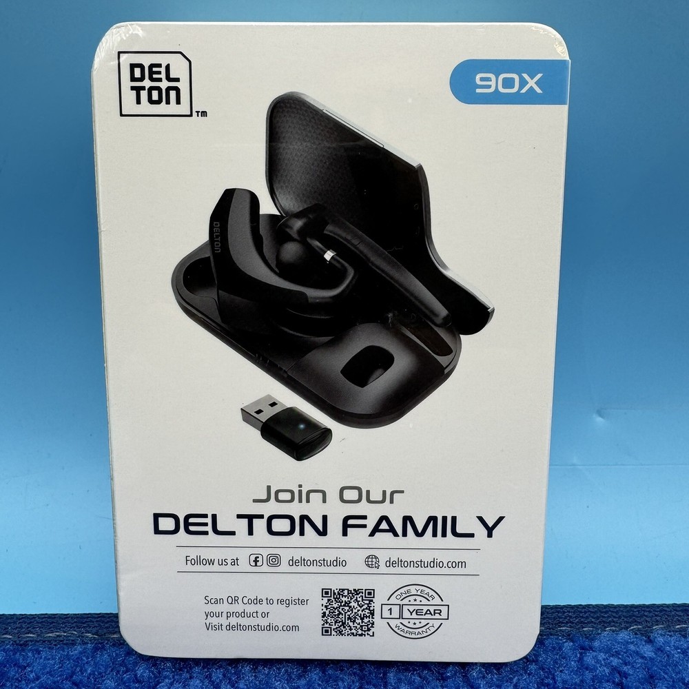 Delton 90x Ultralight Bluetooth Headset with Noise Cancelling Microphone - New