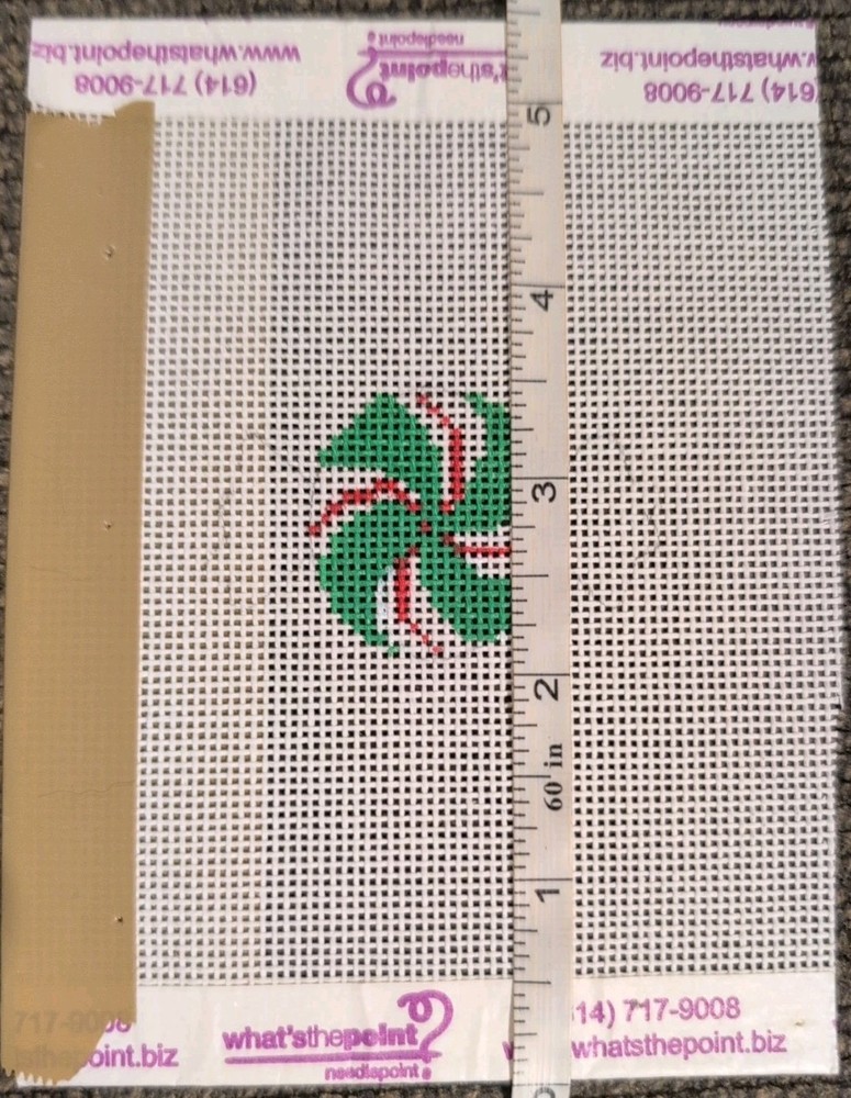 Needlepoint Canvas Peppermint Candy 4.25"X5.5"