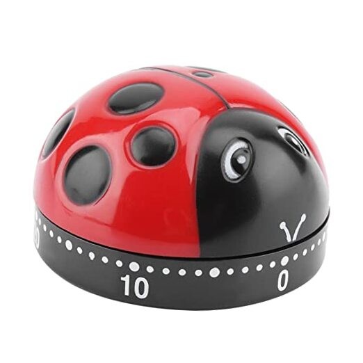 PURPLELILY Mechanical Kitchen Timer 60-Minute Wind Up Rotating Countdown Egg