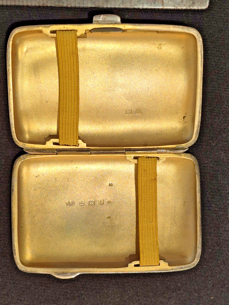 Antique silver cigarette case