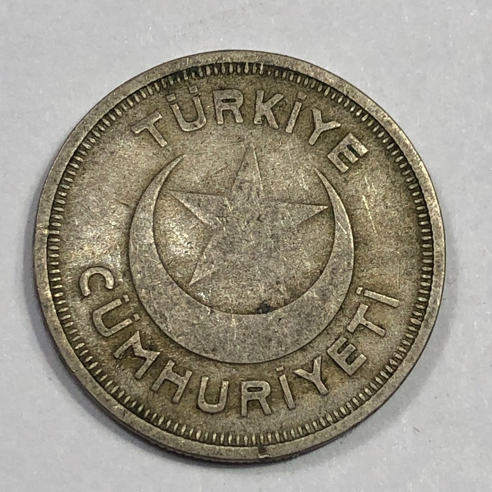 1938 Turkey Five Kurus Foreign Coin #2303