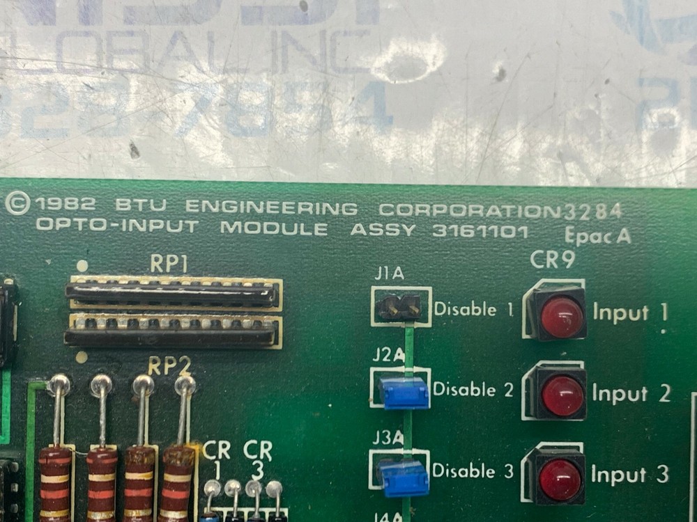 BTU ENGINEERING CORP 3161101 OPTO-INPUT MODULE
