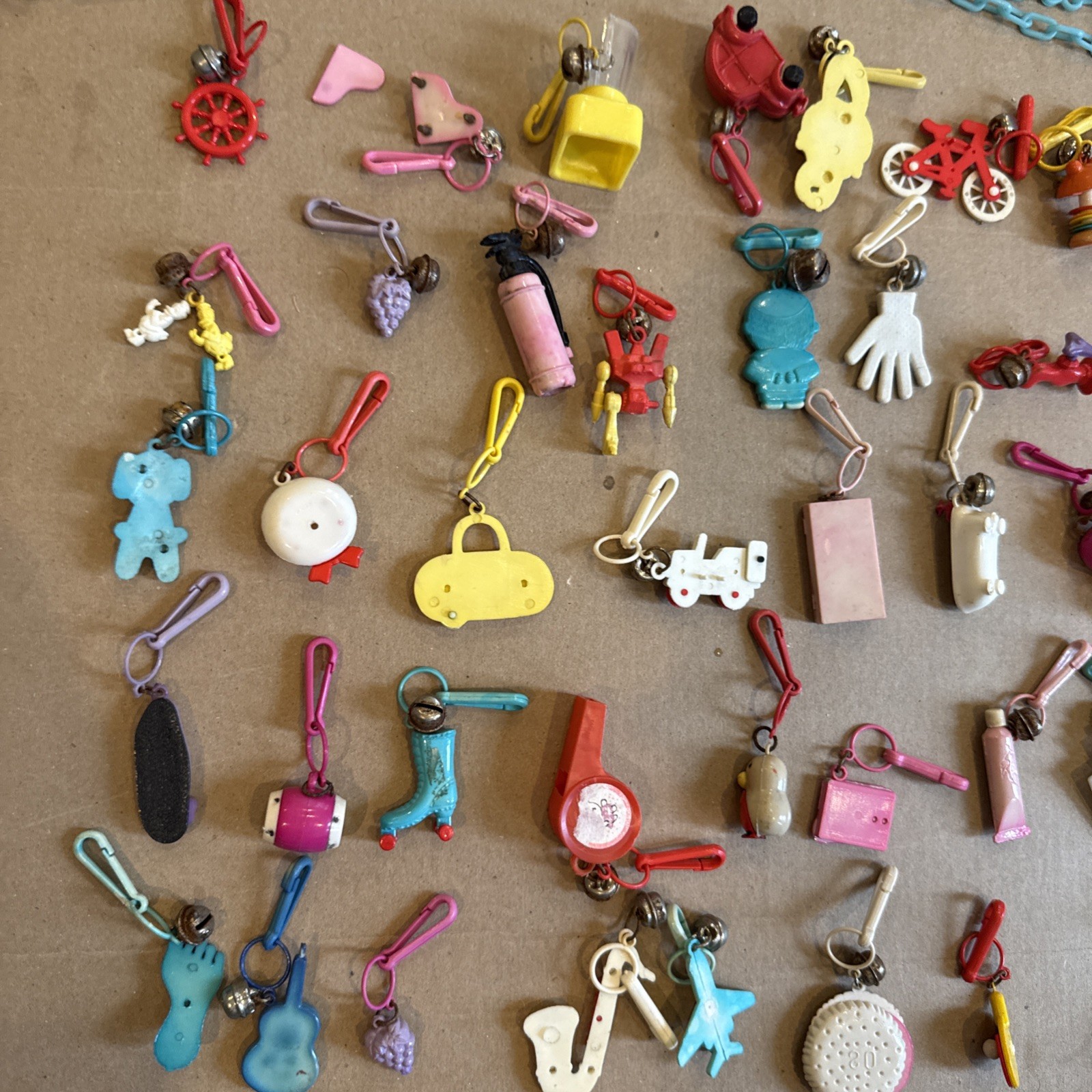 Huge Lot Of 82 Bell Charms Necklaces Rare 80s READ