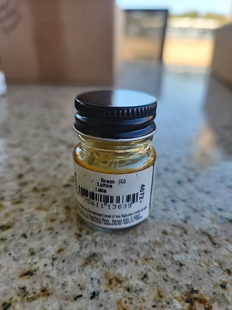 NEW! Model Master Acrylic Brass Paint, 4672, 0.5 FL OZ