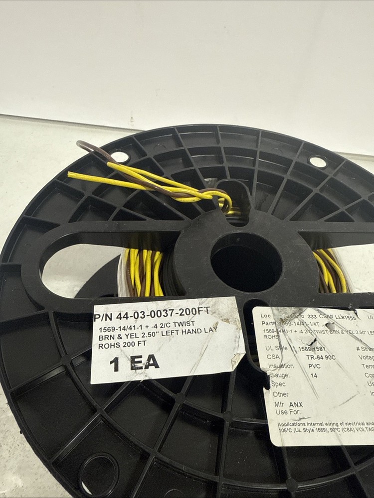 14/41 300V Stranded Shielded 200FT Yellow-brown
