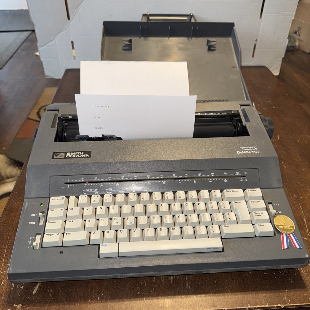 Smith Corona DeVille 110 Spell Right Smart Typewriter With Cover Case Tested