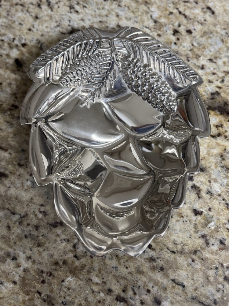 Godinger Silver Art Co Footed Silverplate Pinecone Candy/Nut Dish China
