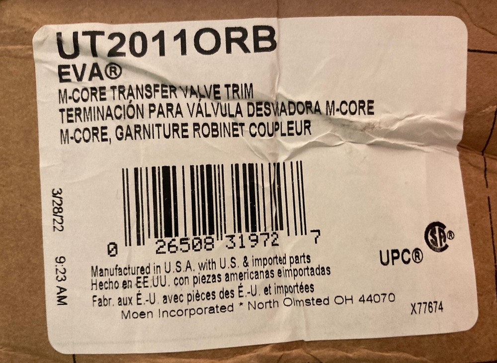 Moen UT2011ORB Eva Single Handle 2, 3 or 6 Function Diverter Valve Trim