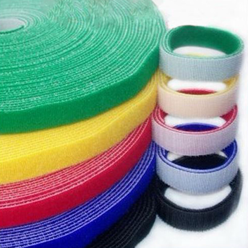 Double Sided Hook and Loop Tape Fastener 20mm Cable Ties Straps Various Colors