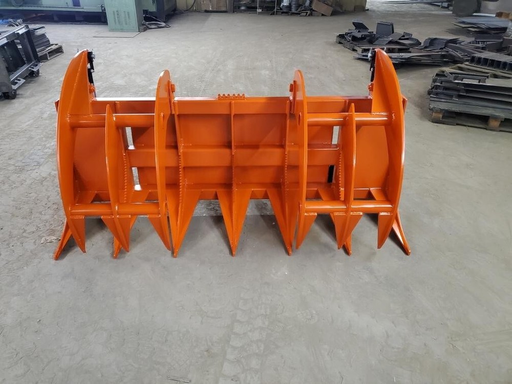 72" Brush Root Rake Grapple Attachment Skid Steer Tractor Quick Attach