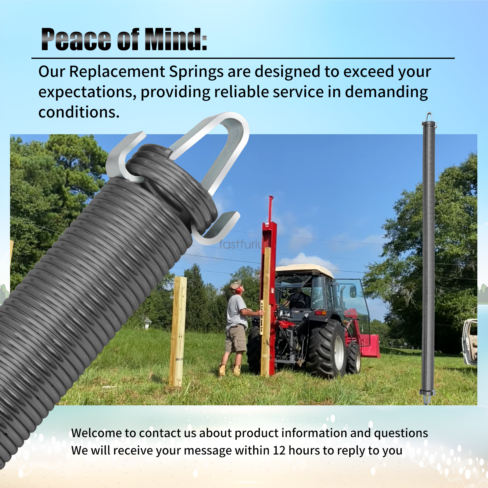 Shaver HD8 Work Saver HPD 16 40" Post Driver Spring with Hooks