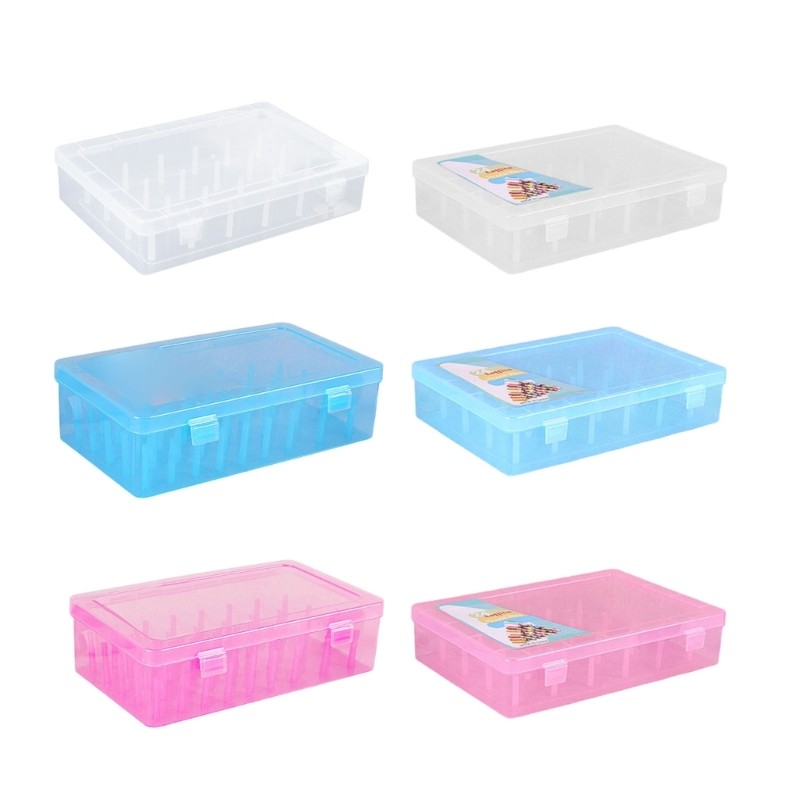 42 Spools Clear Thread Spool Storage Box Thread Bobbin Organizers Storage Case