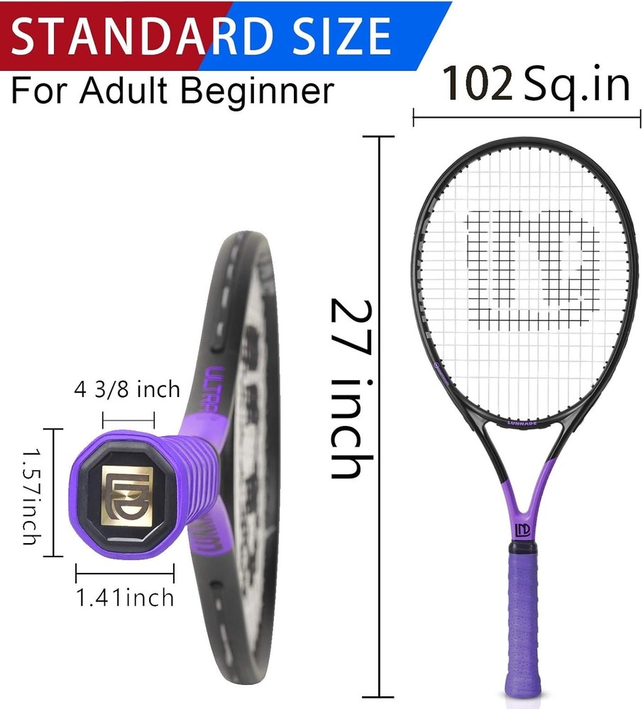 Carbon Fiber Racket - Lightweight, Beginner to Intermediate