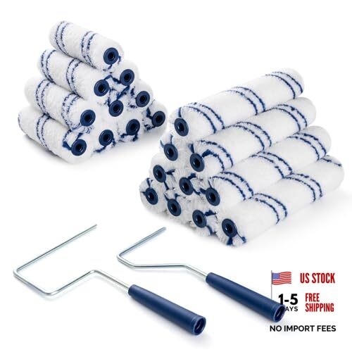 20 Pack Microfiber Paint Roller, 4 Inch and 4&6 Inch Paint Roller Kit, 20 Pack