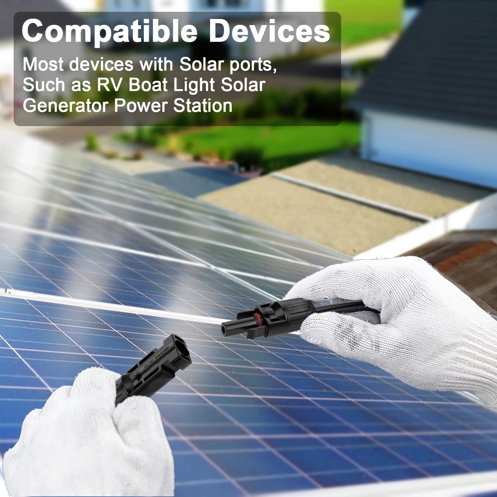 iGreely Solar Panel Extension Cable - 10 Feet 10AWG(6mm²) 10Ft 10AWG, 10AWG