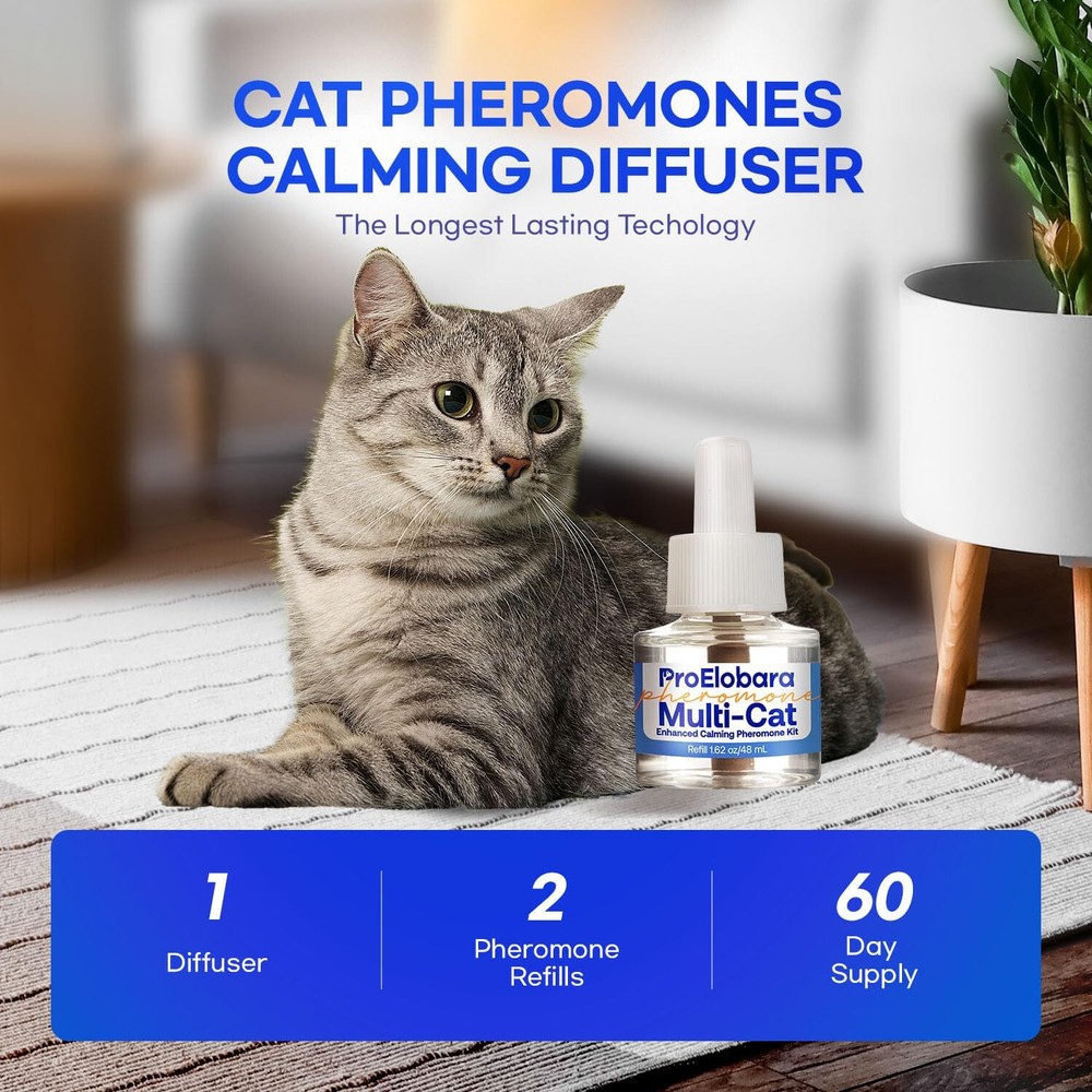 Cat Calming Pheromone Diffuser: Cat Calming Pheromones Diffusers for Multicat -