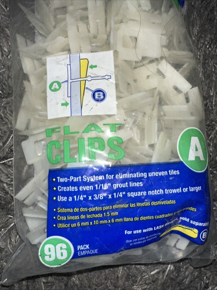 New QEP LASH Flat Floor Tile Leveling System, Clips Part A (96-Pack)
