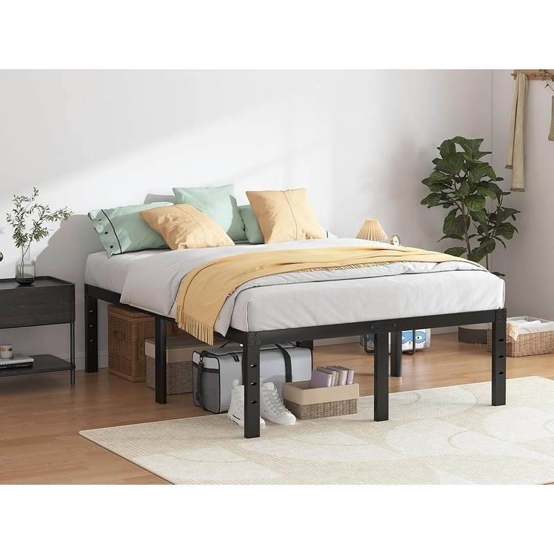 Sturdy Full Bed Frame No Box Spring Needed Quick Assembly Extra Storage Space US