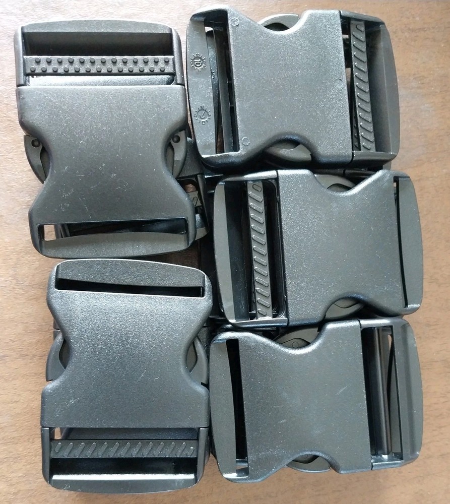 2" Black Plastic Side Release Buckle