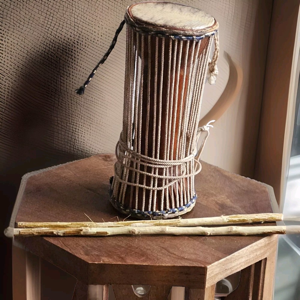 Handmade Small African Talking Drum Please Check Photos