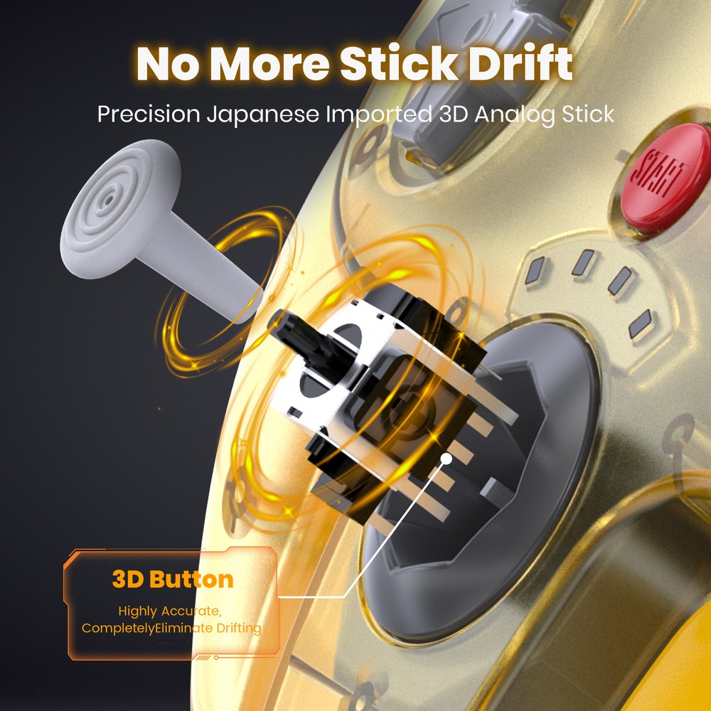 Wireless N64 Controller For N64 Nintendo Switch PC NSO Mac Windows w/Rumble Pak