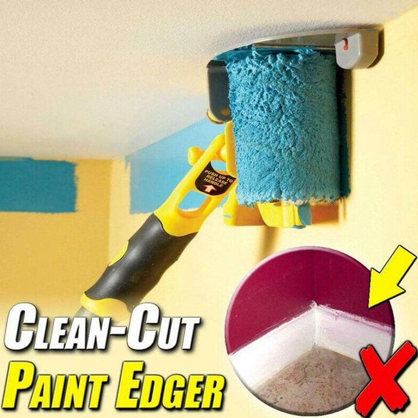 For Wall Ceiling Multifunctional Clean-Cut Paint Edger Roller Brush Safe Tool US