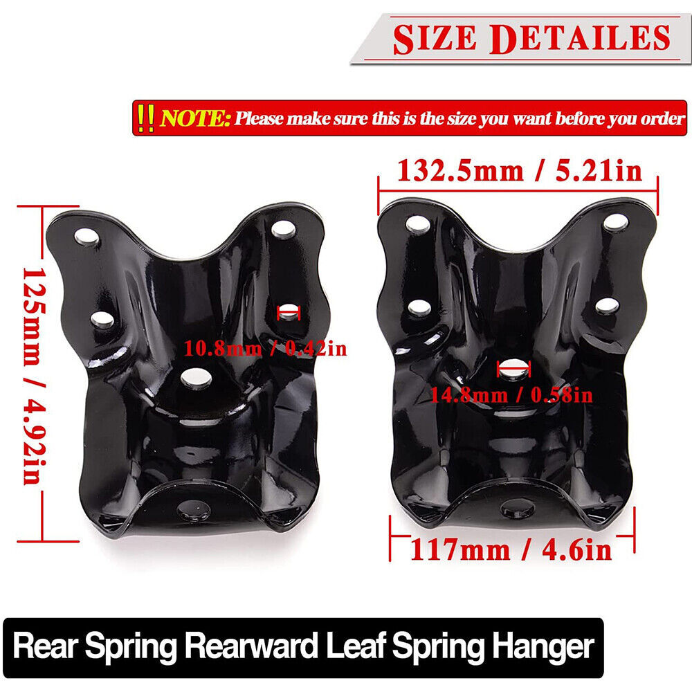 Pair Leaf Spring Hanger Bracket Shackle Mount For Chevy Silverado GMC Cadillac