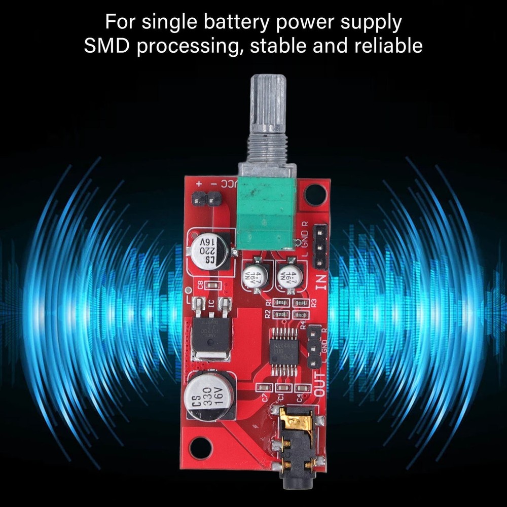 Mini Headphone Amplifier Module 3.5mm Interface Earphone Preamplifier Board DC