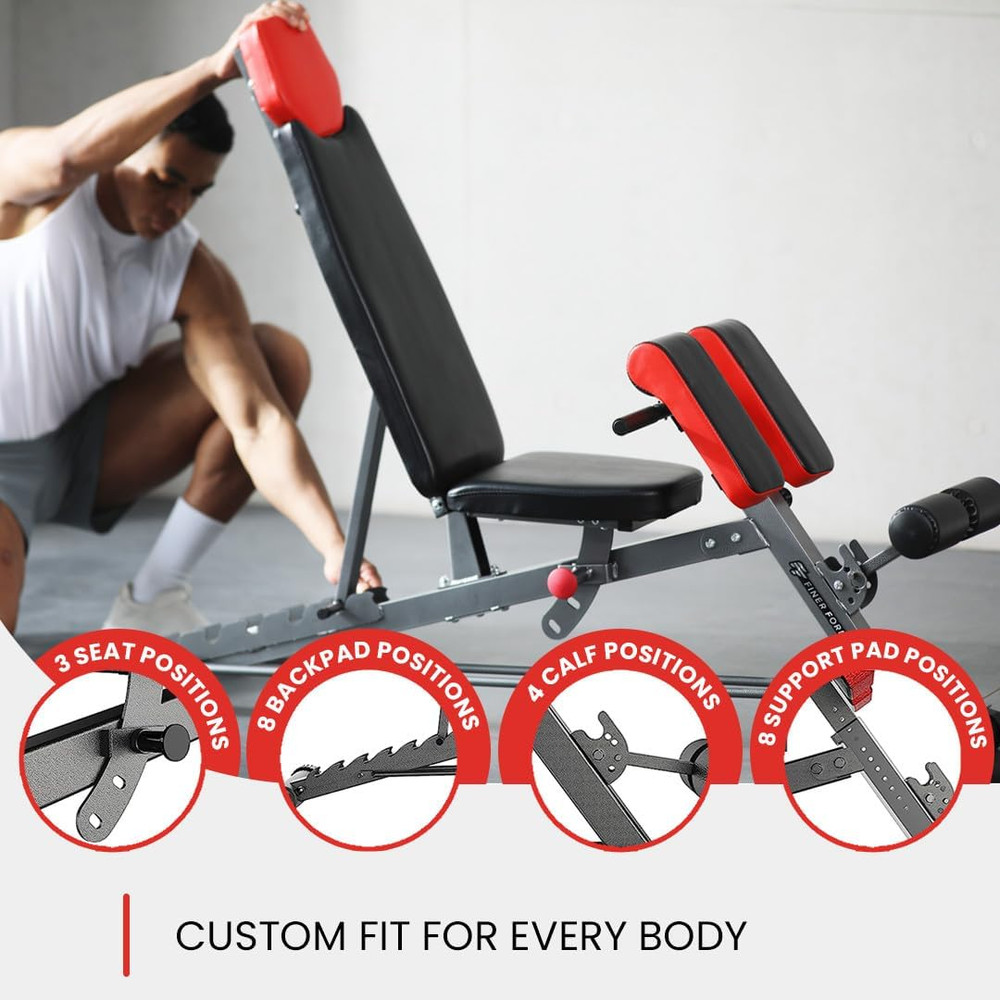 Finer Form Multi-Functional Weight Bench for Full Body Workouts