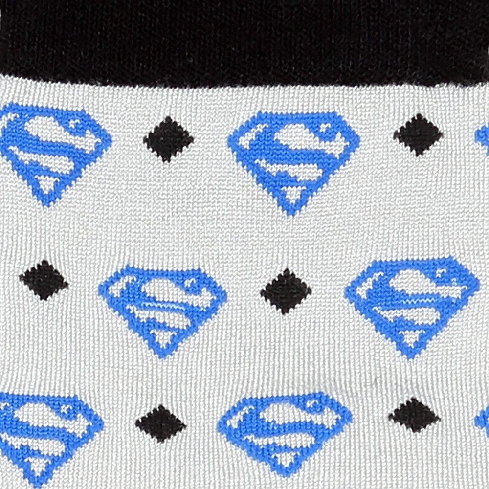 DC Superman Diamond Gray Socks