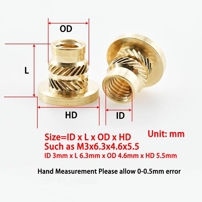 NEW Copper Threaded Insert Nuts M2–M8 Knurled Heat Set for 3D Print & Notebook