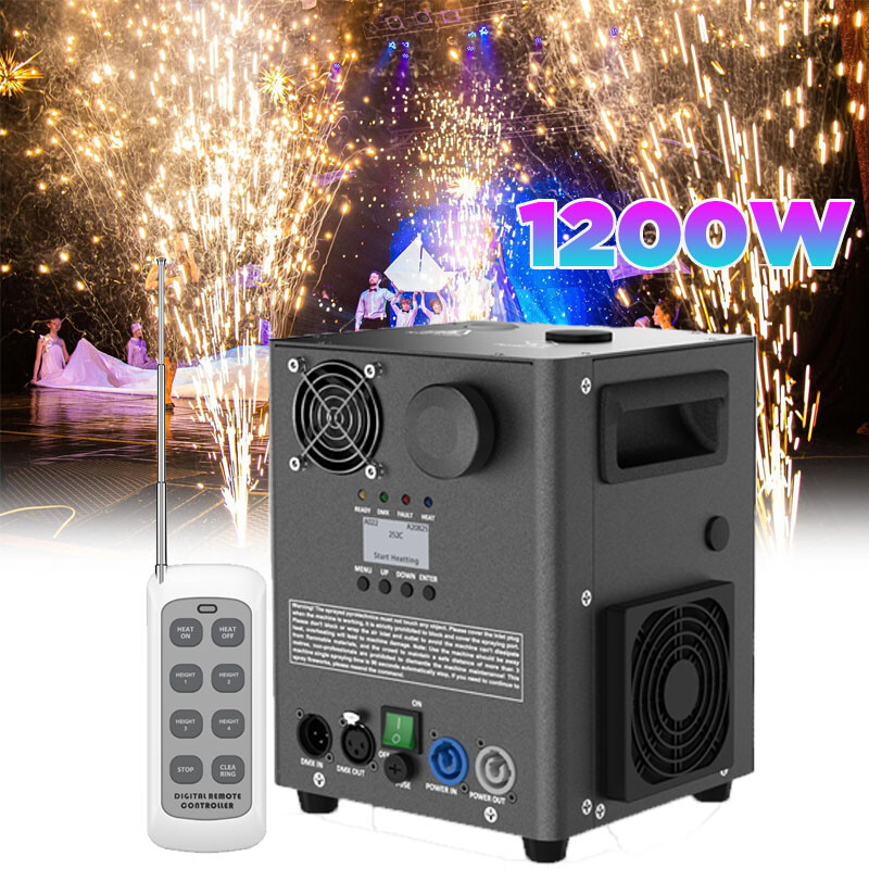 1200W Cold Spark Machine Firework Stage Effect Machine DMX Wedding Party Event