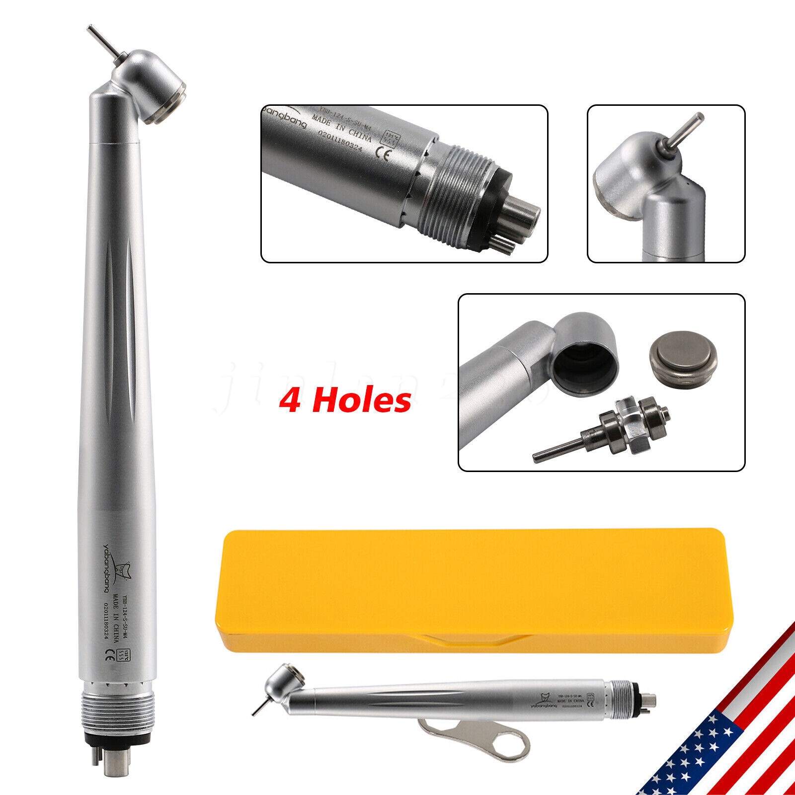 Yabang Dental 45 Degree Surgical High Speed Handpiece Push Button 4Hole 1-10 pcs