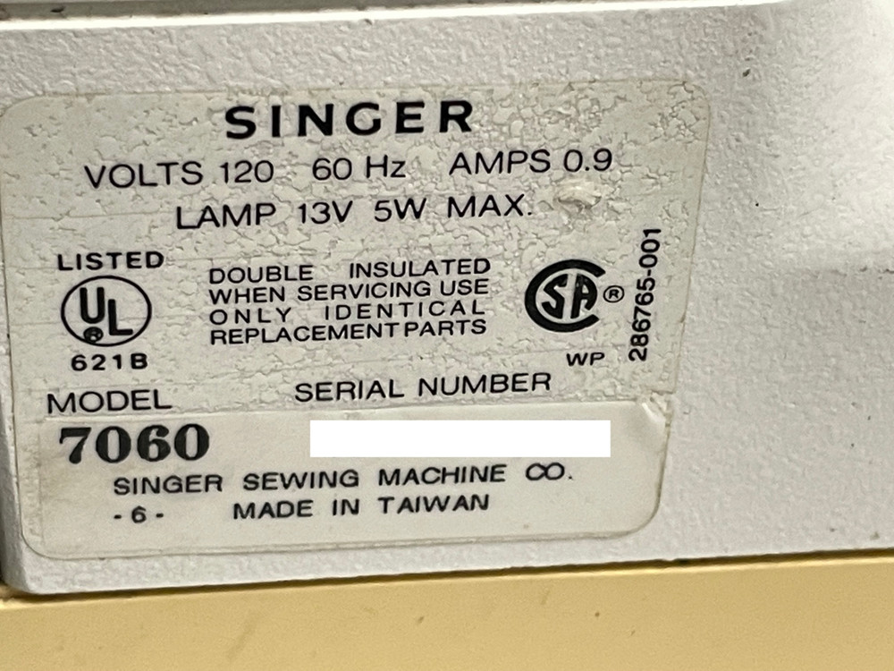 Singer Quantum 7060 Sewing Machine - High Precision