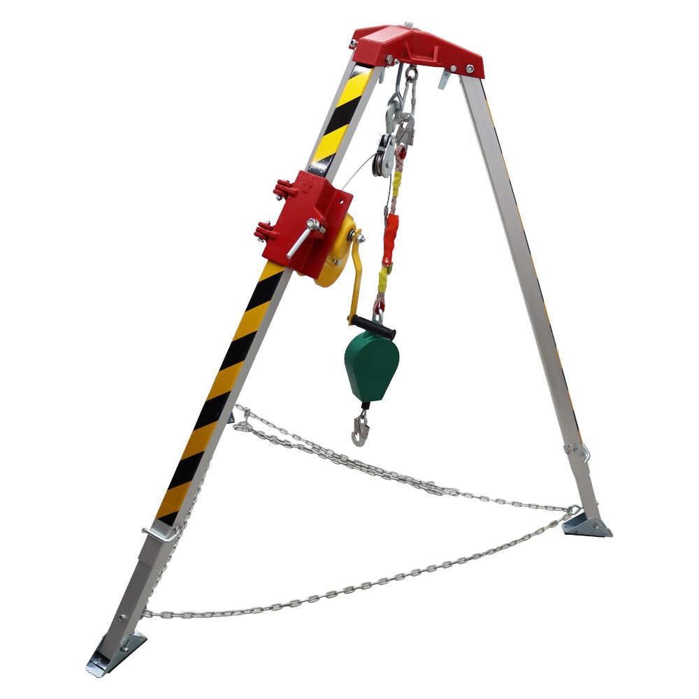 TECHTONGDA Confined Space Tripod Kit Emergency Rescue Aluminum Alloy Tripod