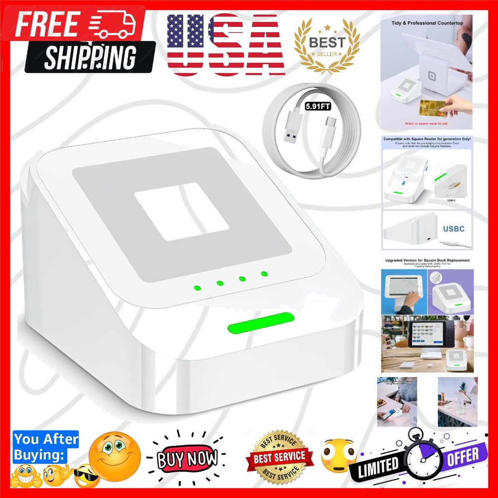 2nd-Gen Square Card Reader Stand for Square Reader Dock 2nd Generation & POS ...