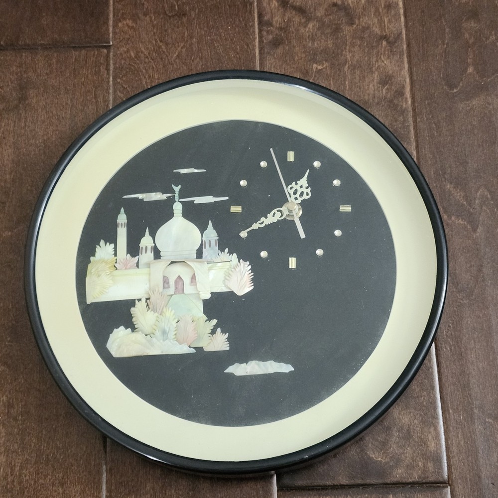Vintage Mosque Wall Clock - WORKING (NO BACK COVER)