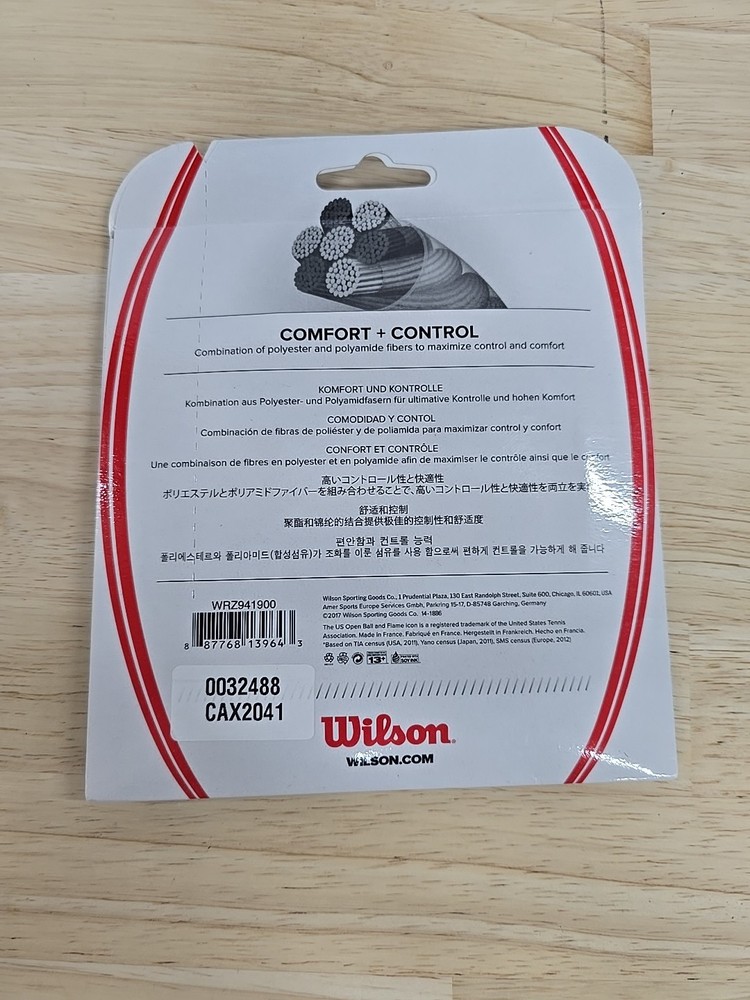 Wilson NXT Control 16 Tennis String - Set, White