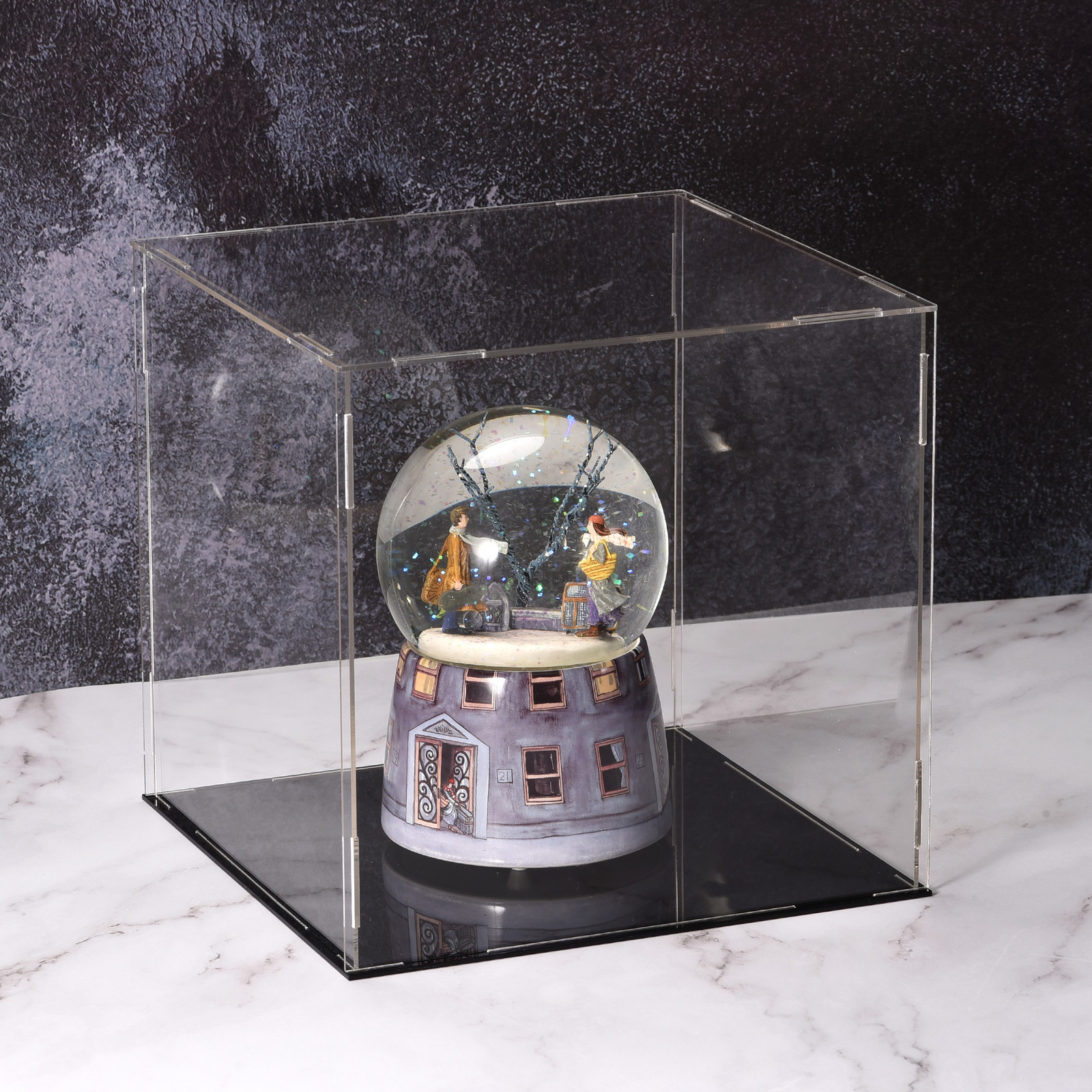 Acrylic Clear Display Case Box Dustproof Protection Showcase Box 25x10x10cm