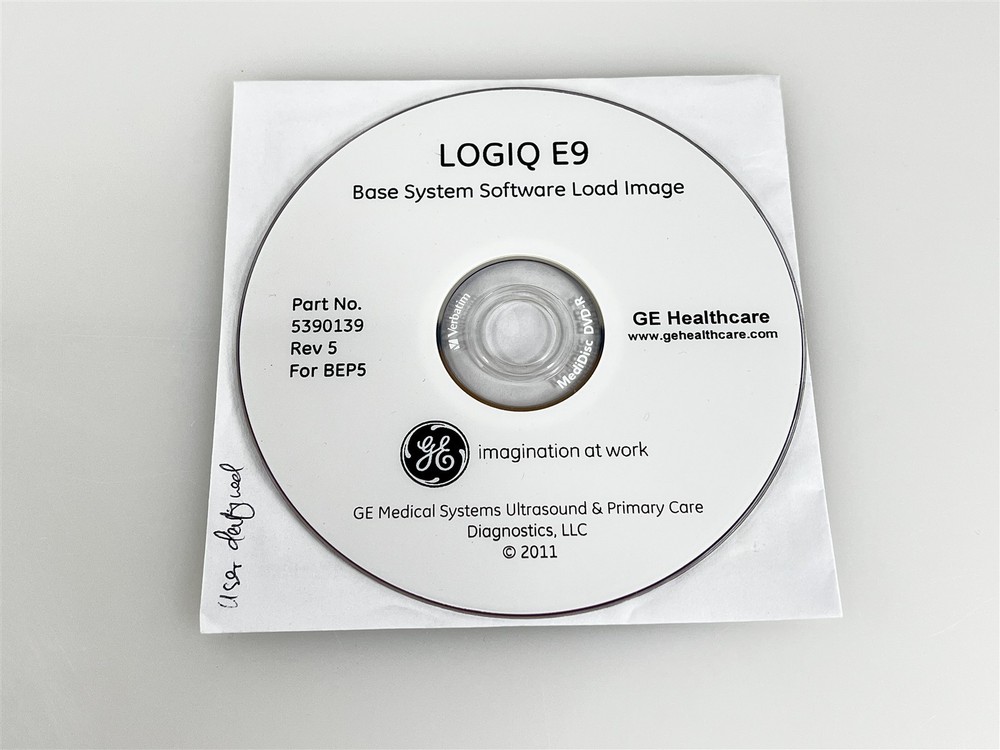 GE Logiq E9 Base System Software Load Image 5390139 Rev 5 (For BEP5)
