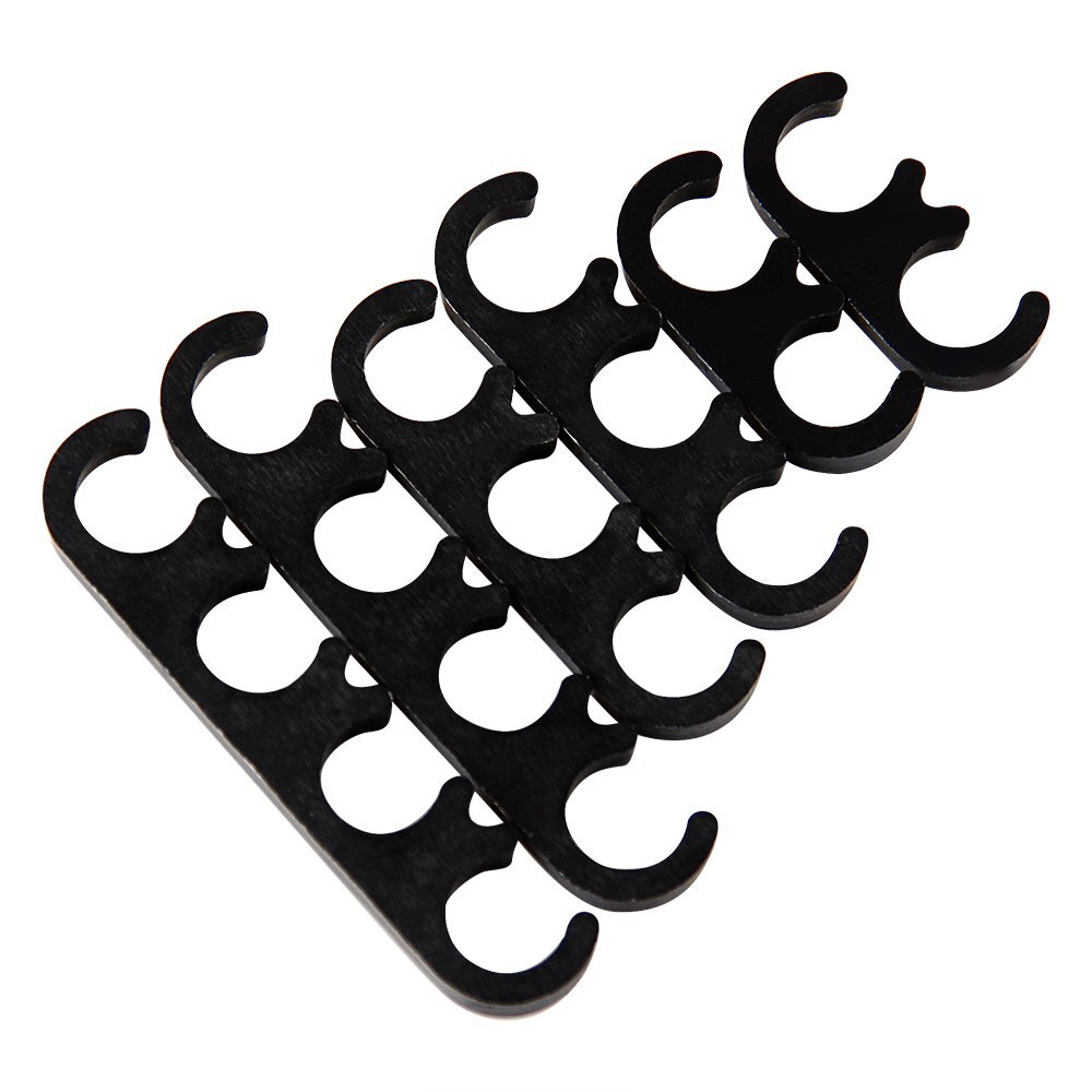 12PCS Universal Chrome Spark Plug Wire Wires Separators Holder 7-9mm Separator