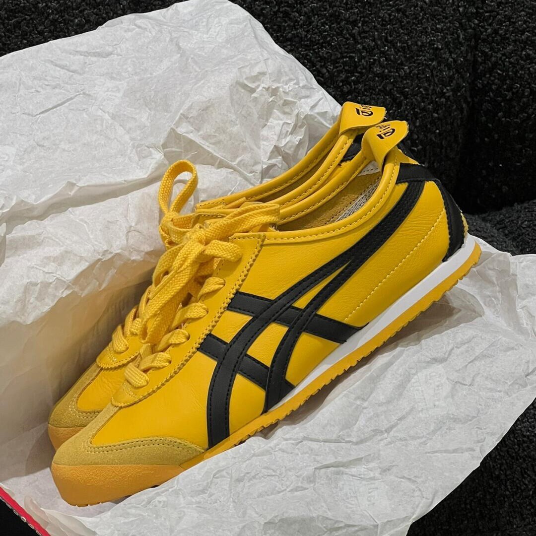 Onitsuka Tiger Mexico 66 Yellow Black Shoes New Without Box 1183C102-751